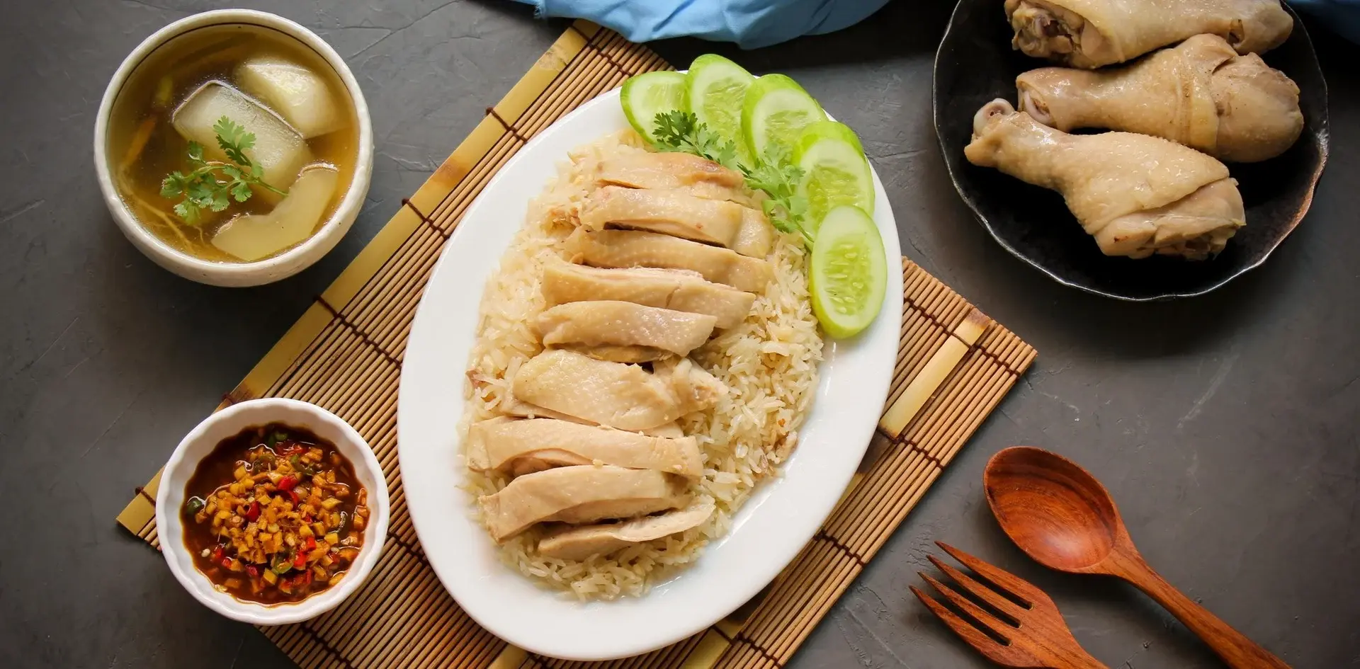 Khao Man Gai (Hainanese Chicken Rice)